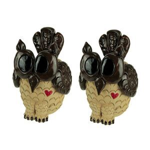 Set of 2 Adorable 9 Inch Tall Decorative Owl Planters
